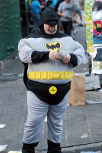 Batman cosplay on the street