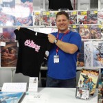 Buddy Scalera showing off the Girls Like Comics Too shirt