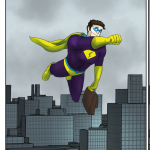 Panel from Mr. Stupendous flying