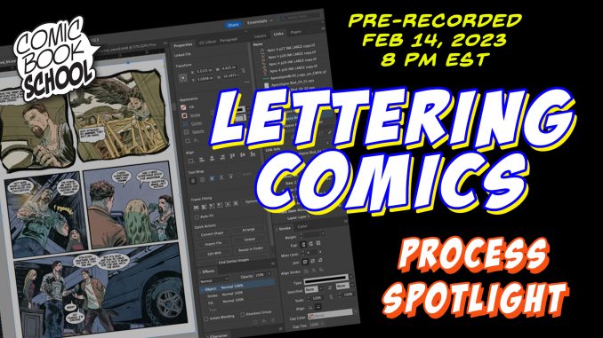 Header for lettering comics episode
